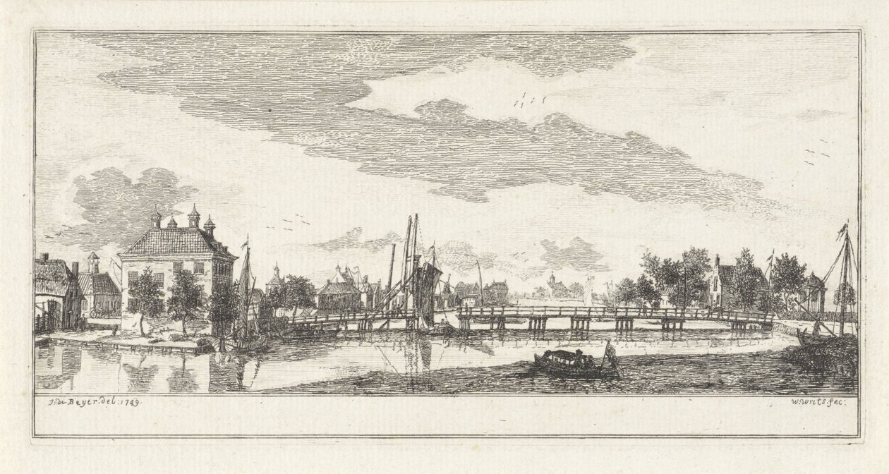 Utsikt over landsbyen Uithoorn av Willem Writs