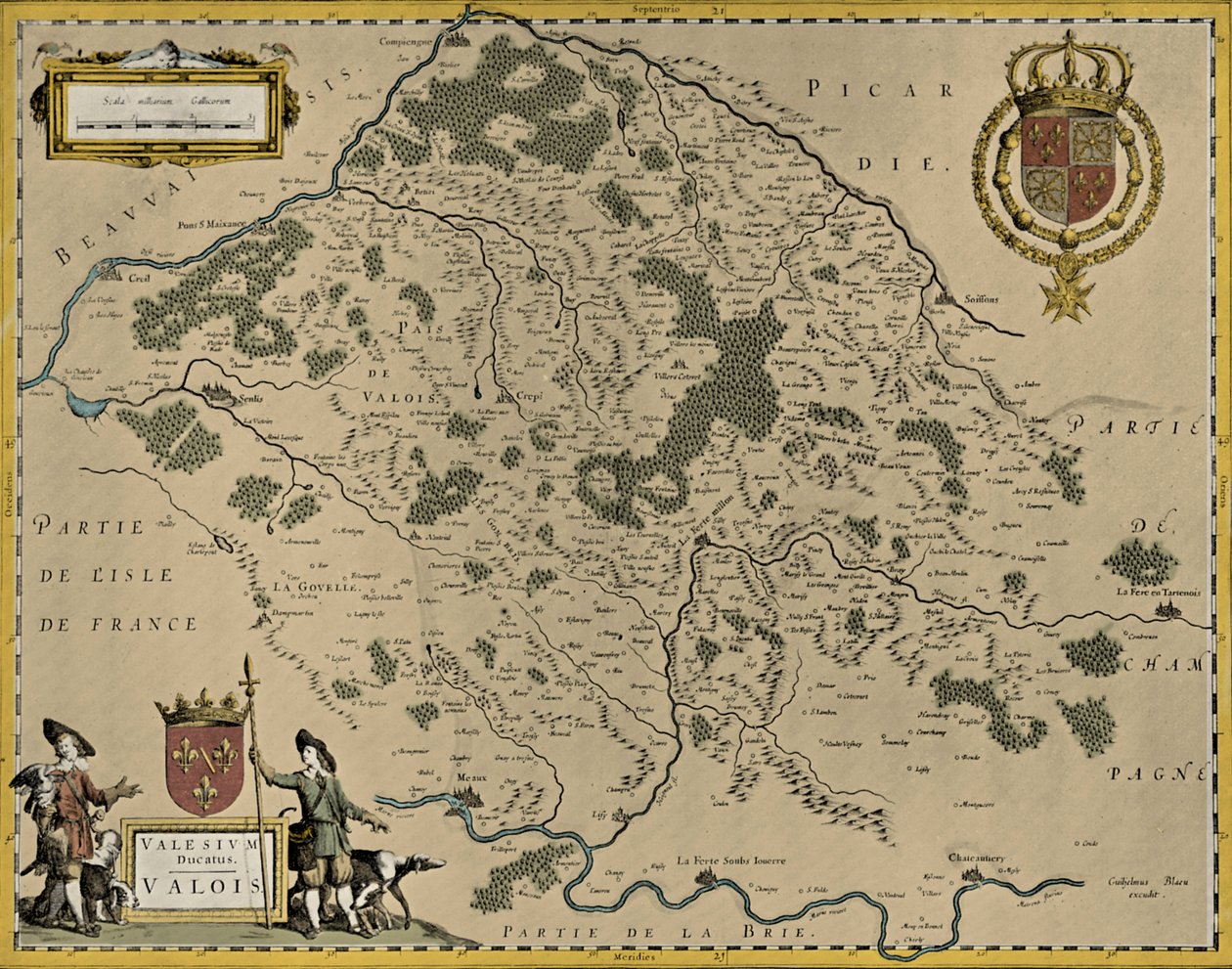 Kart over Valois av Willem and Joan (1596 1673) Blaeu