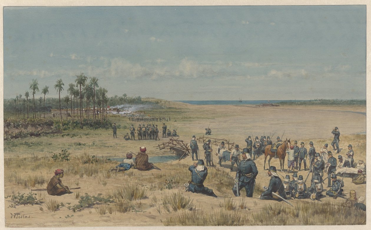 Erobringen av Tumulit under Samalangan-ekspedisjonen, 26. august 1877 av Willem de Famars Testas