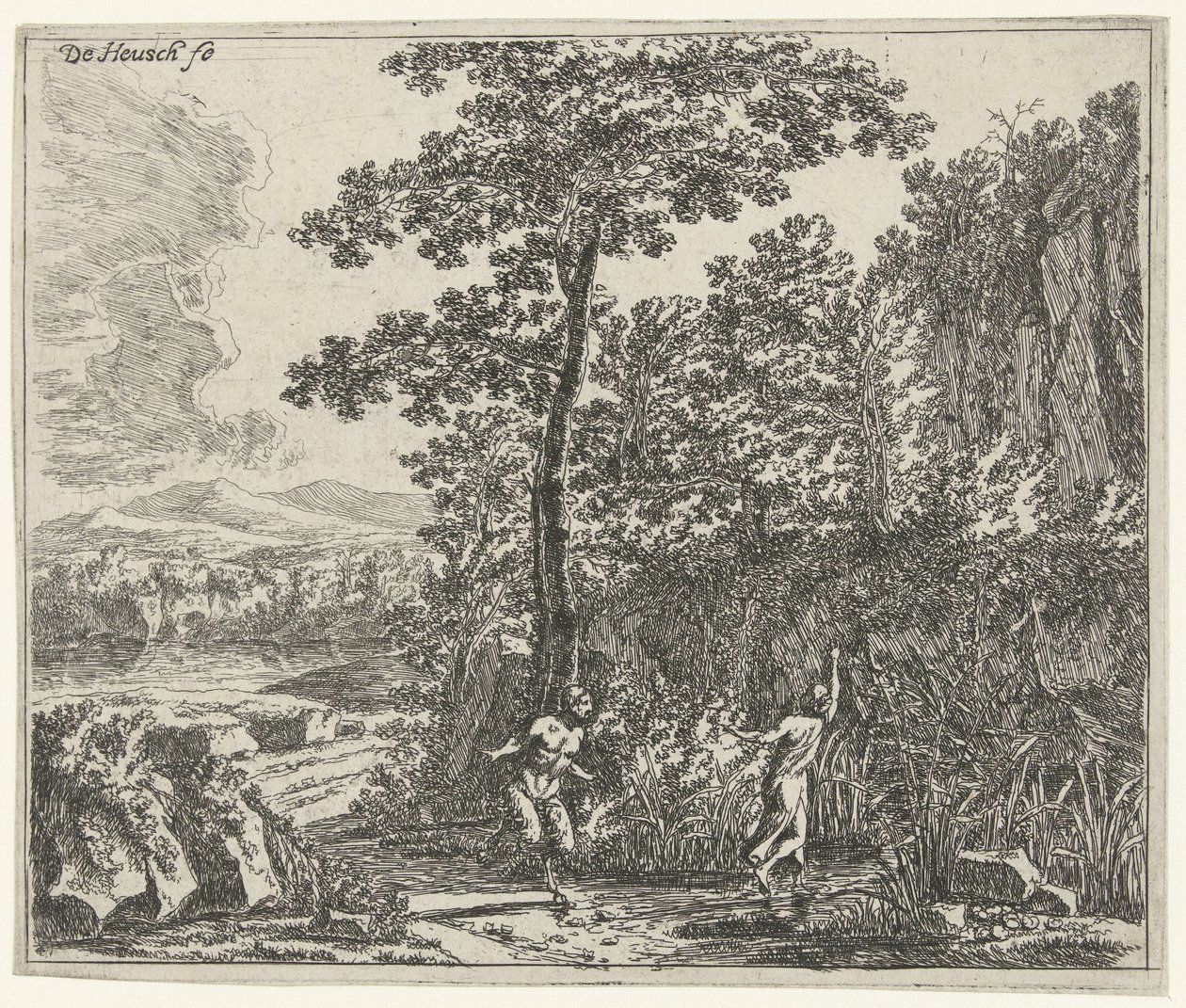 Landskap med Pan og Syrinx av Willem de Heusch