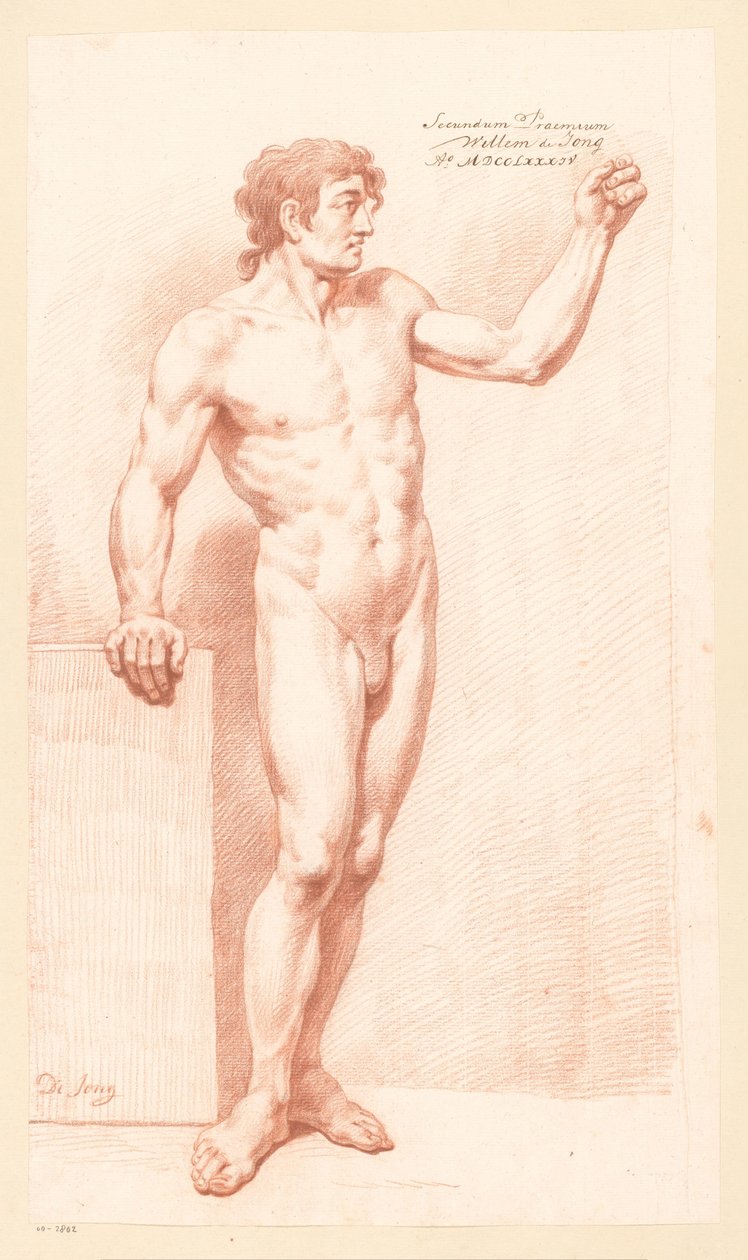 Stående naken mann, sett forfra (2. premie 1784) av Willem de Jong
