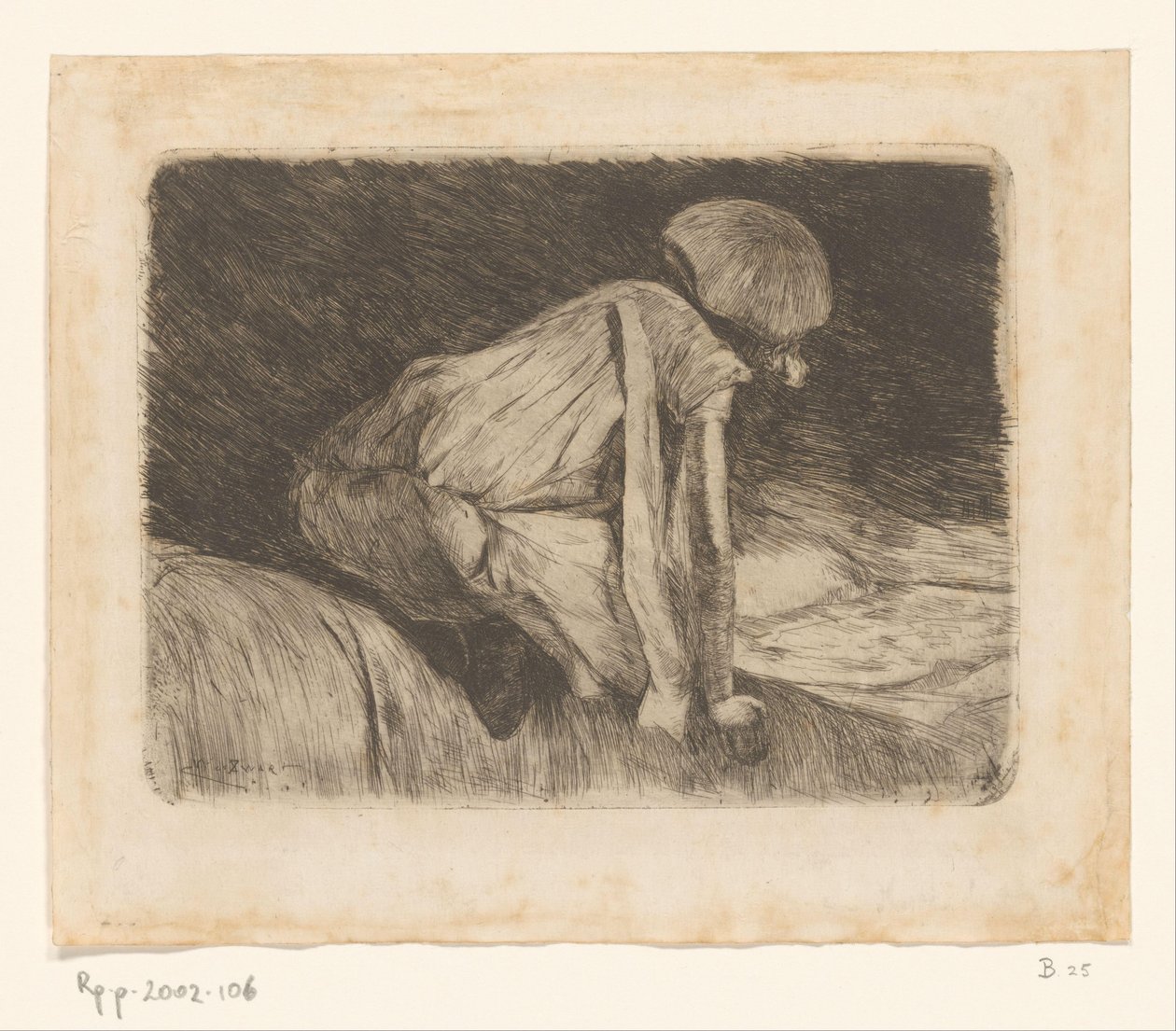 Girl Reading (sett bakfra) (original tittel) av Willem de Zwart