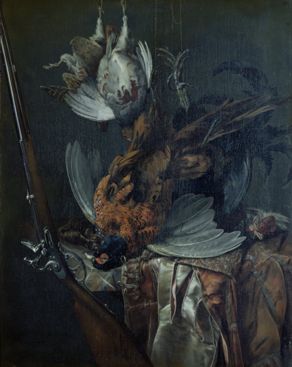 Stilleben med Dead Game (olje på lerret) av Willem van Aelst