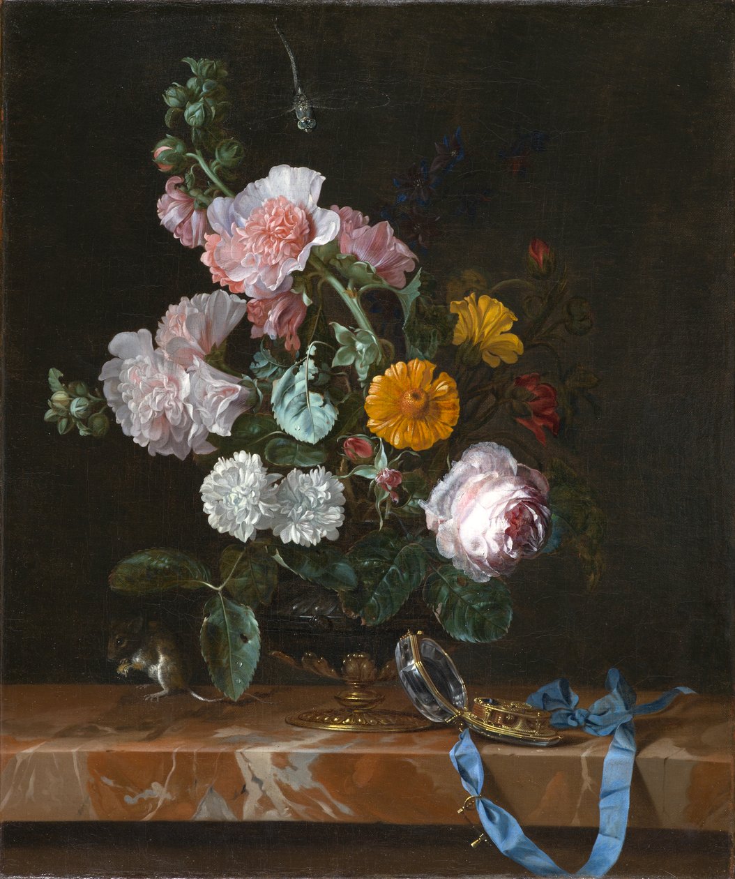 Vanitas Flower Still Life, ca. 1656-1657 (olje på lerret) av Willem van Aelst