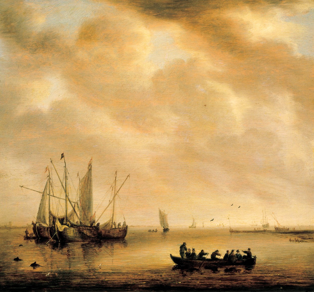 "Sjølandskap". Maleri av Willem van Diest (1610-1673) av Willem van Diest