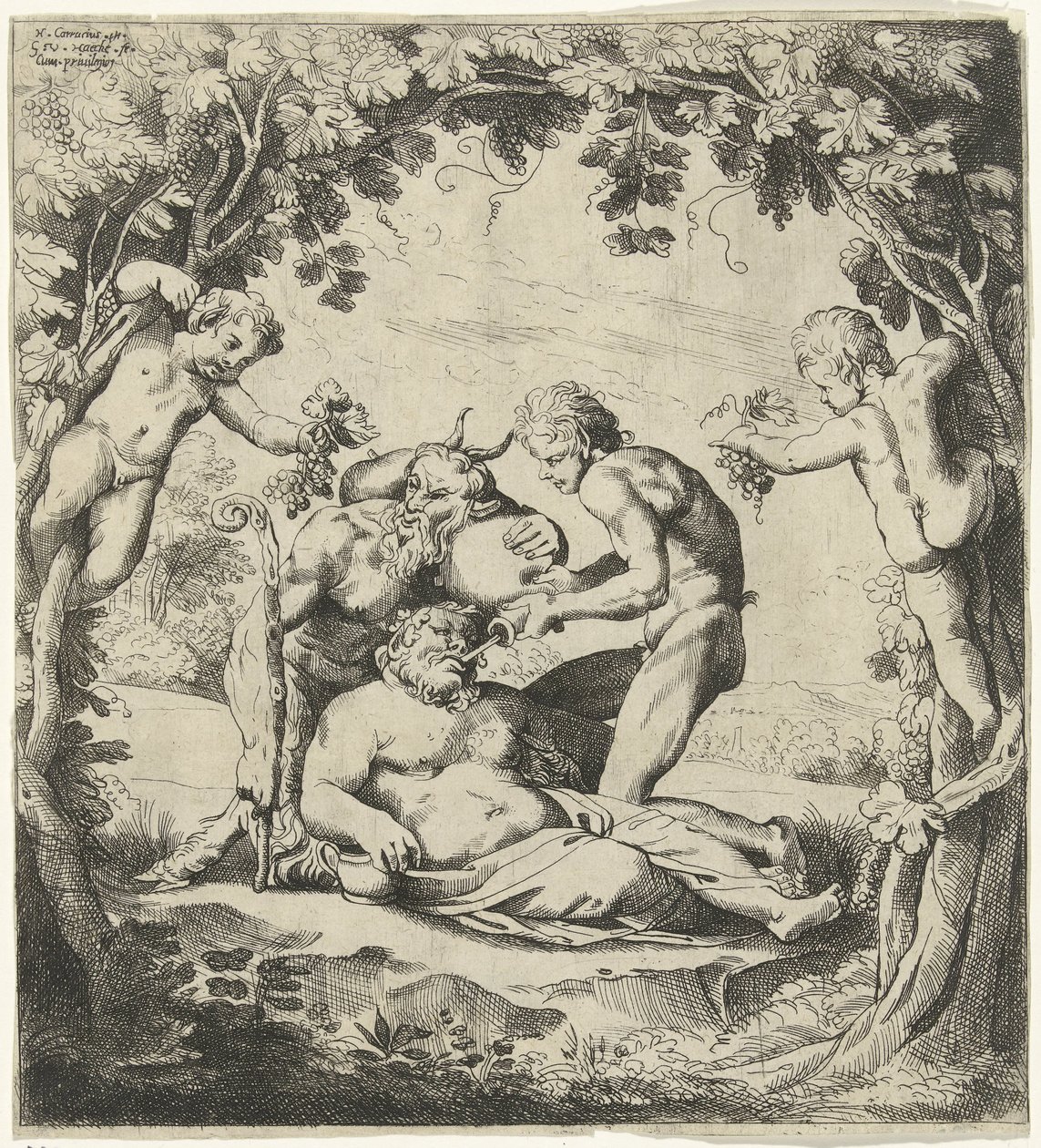 Drikker Bacchus av Willem van Haecht (II)
