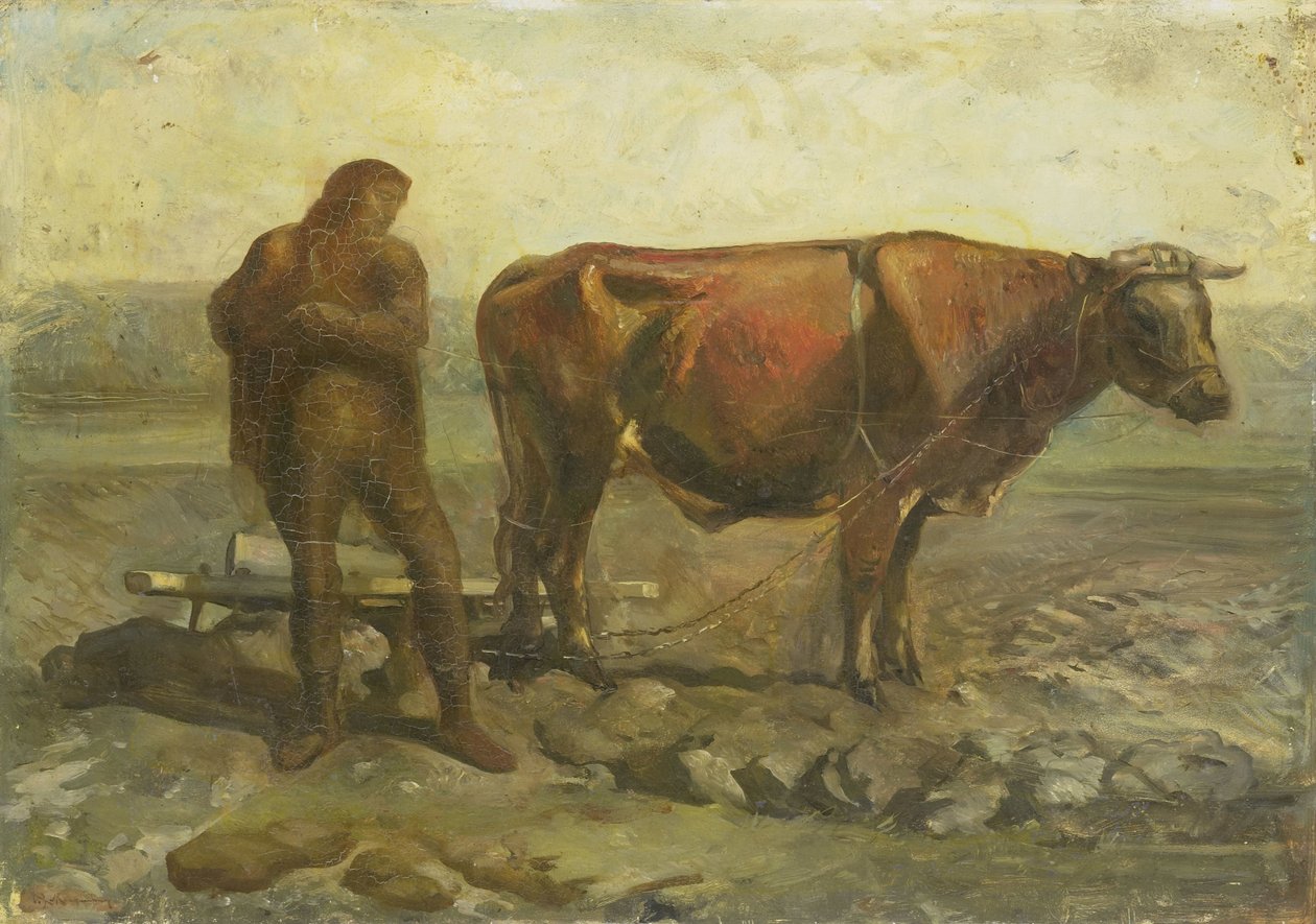 Pløyende bonde av Willem van Konijnenburg