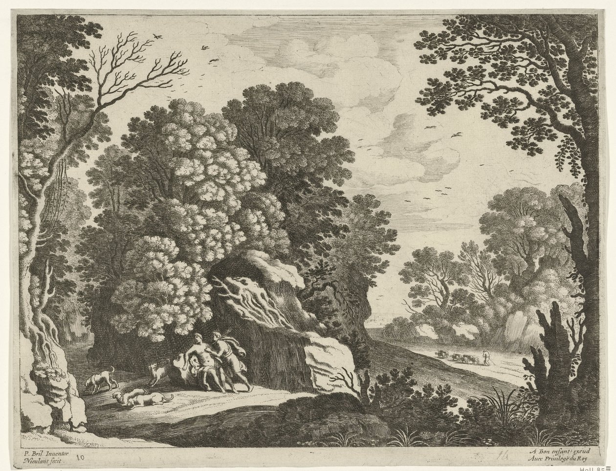 Cephalus og Procris Italienske landskap (serietittel) av Willem van Nieulandt (II)