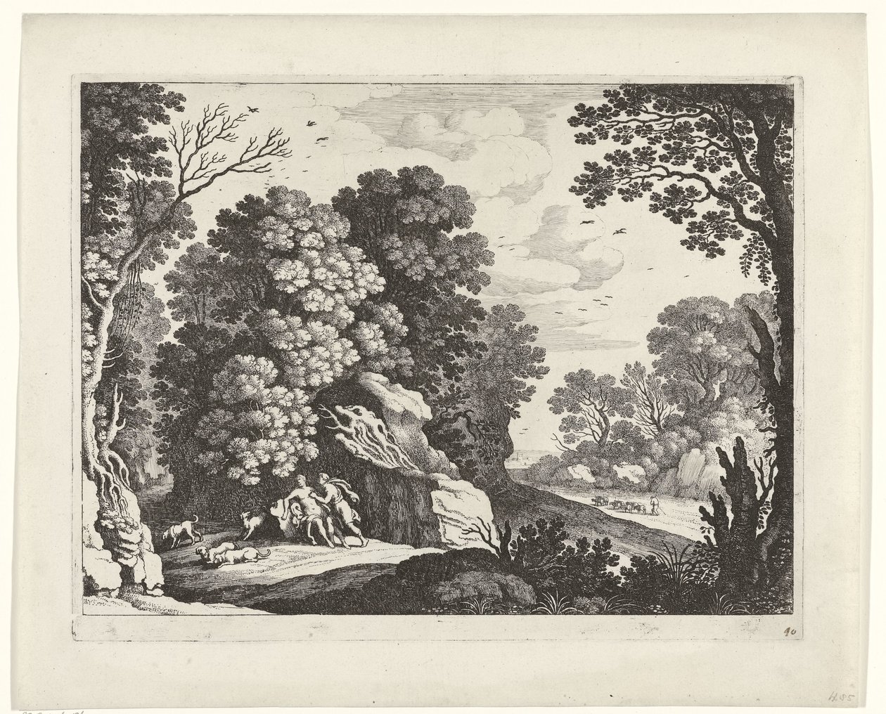 Cephalus og Procris Italienske landskap (serietittel) av Willem van Nieulandt (II)