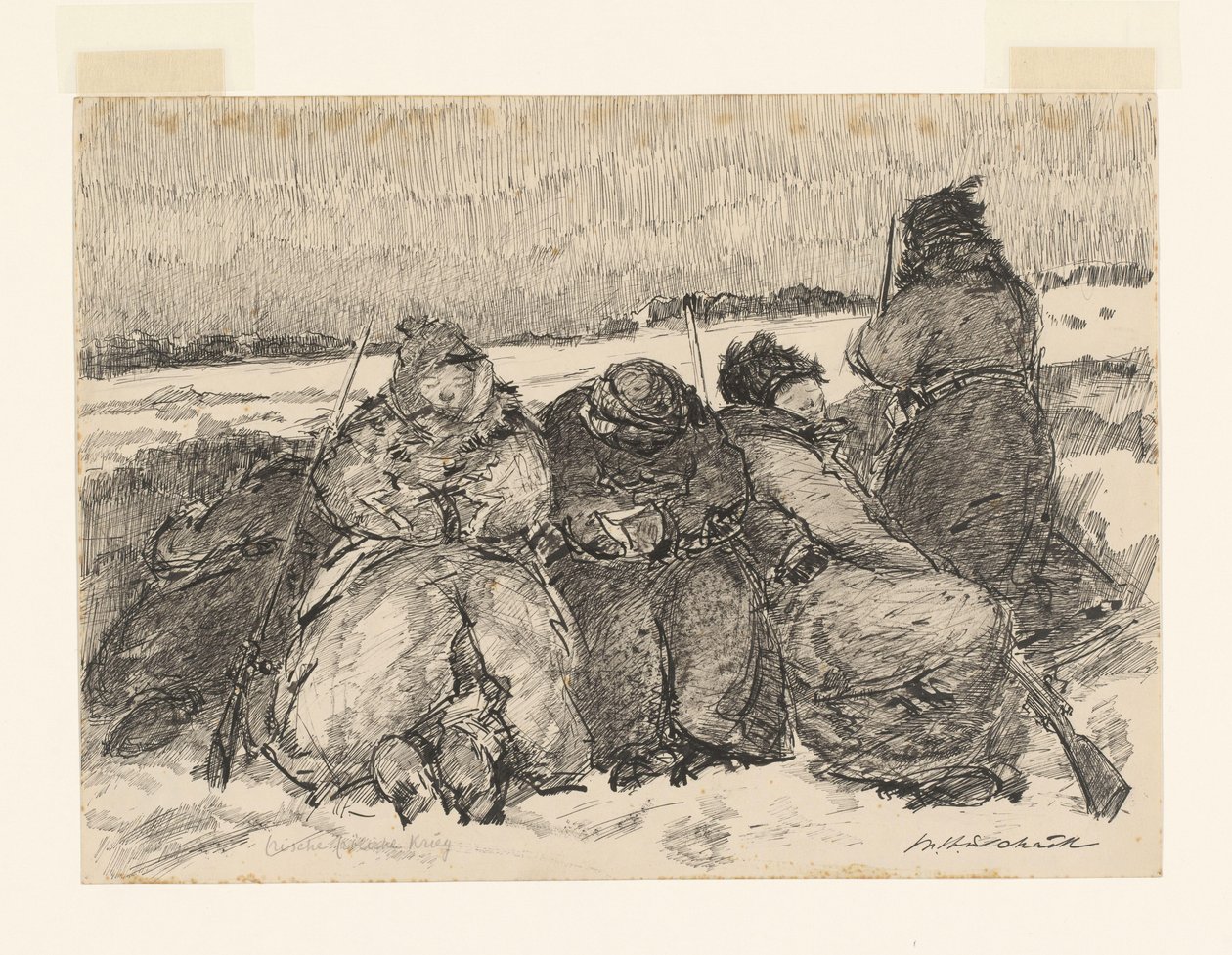 Fresh Merry War (original tittel på objekt) av Willem van Schaik (signed by artist)
