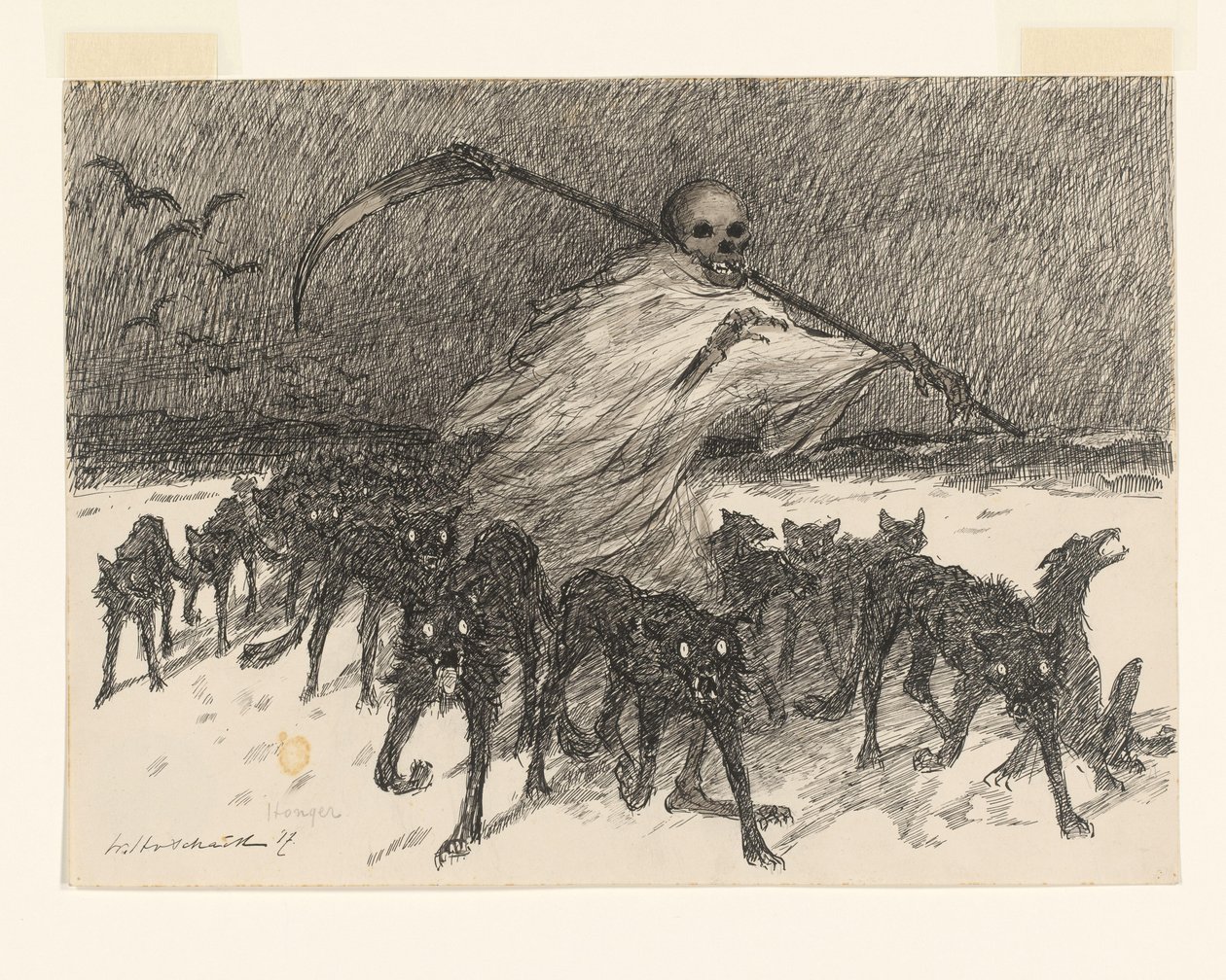 Honger (original tittel på objekt) av Willem van Schaik (signed by artist)