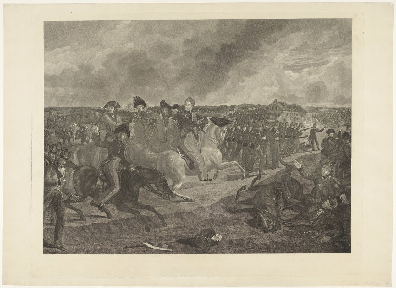Prince of Orange i slaget ved Quatre-Bras, 1815 av Willem van Senus
