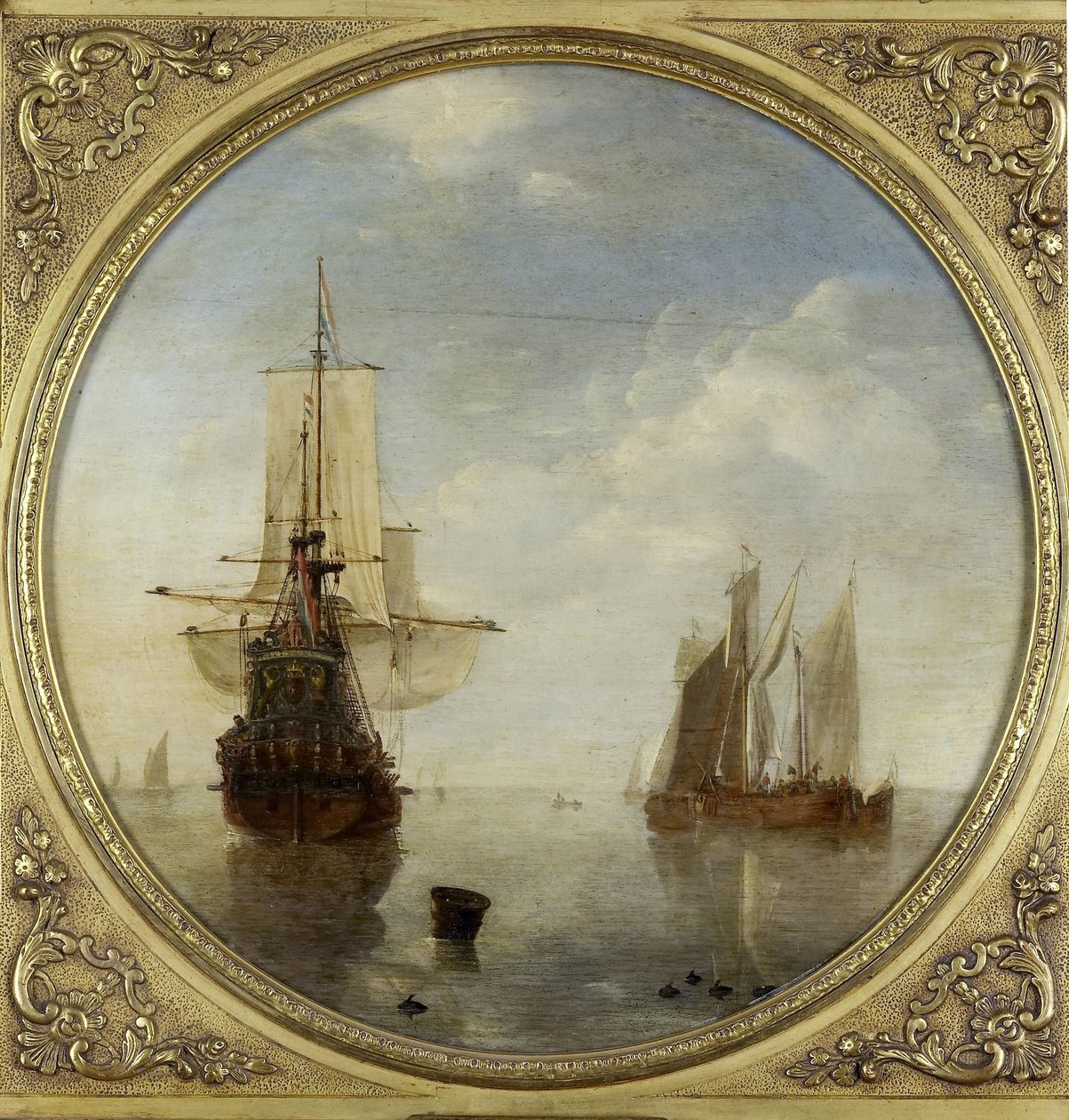 Skip ved anker av Willem van de Velde (II)