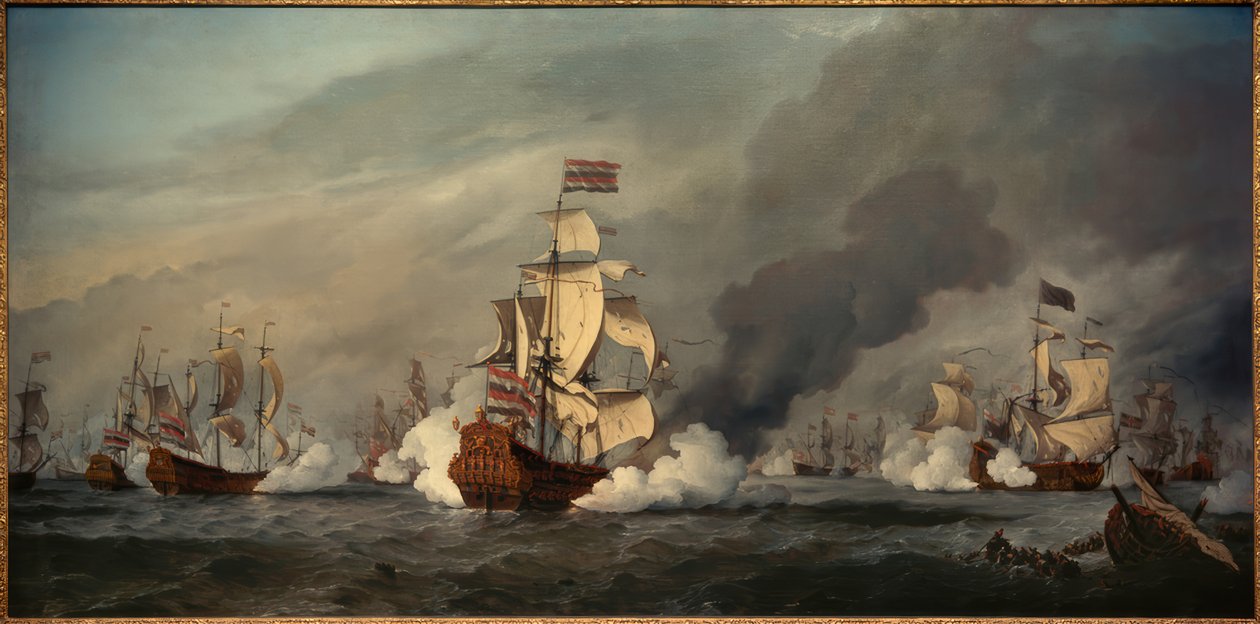 Die "Golden Lion" in der Seeschlacht vor Texel, 21. august 1673 av Willem van de Velde the Younger