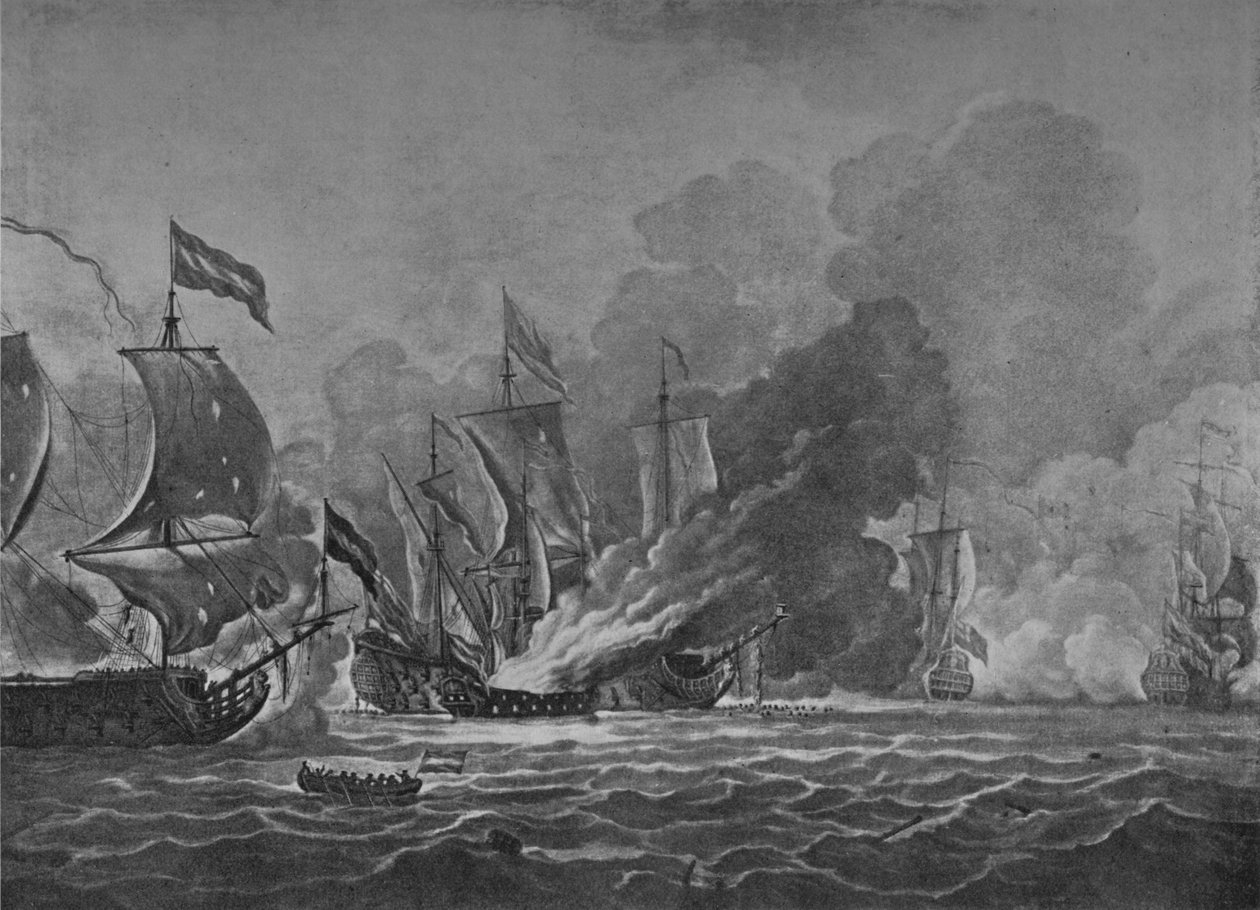 The Burning of the Royal James, c1700 av Willem van de Velde the Younger