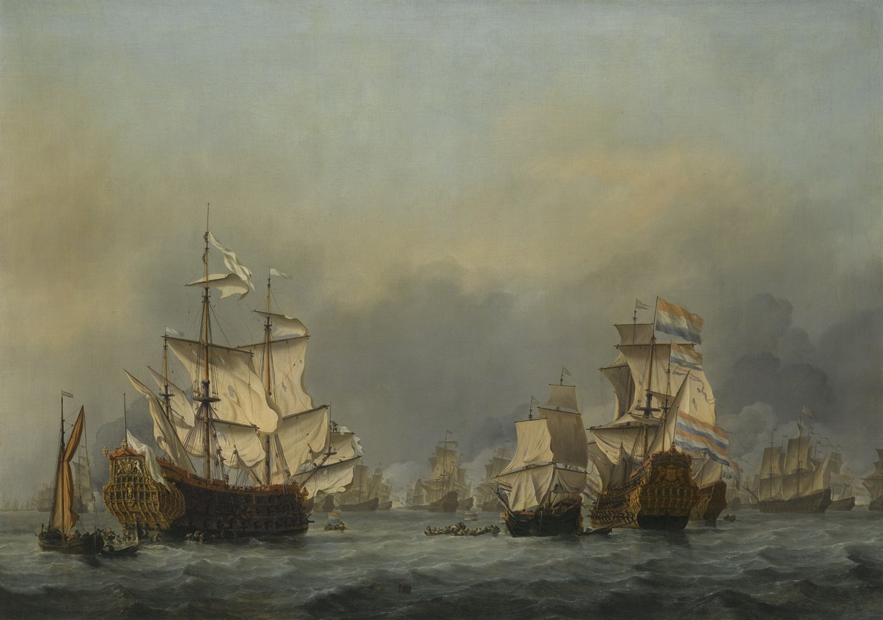 De fire dagers kamp, ca. 1670 av Willem van de Velde the Younger