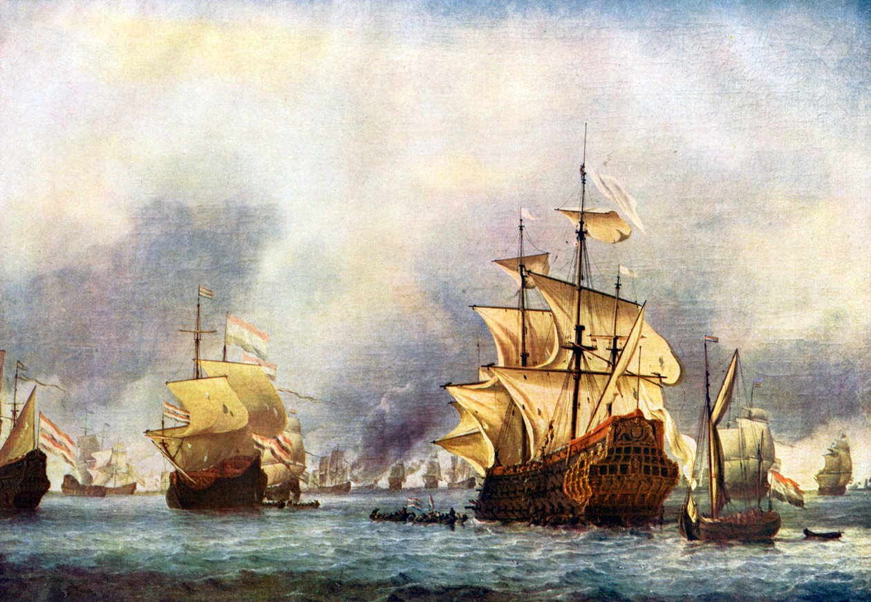 Overgivelsen av den kongelige prins. c1650-1700 av Willem van de Velde the Younger