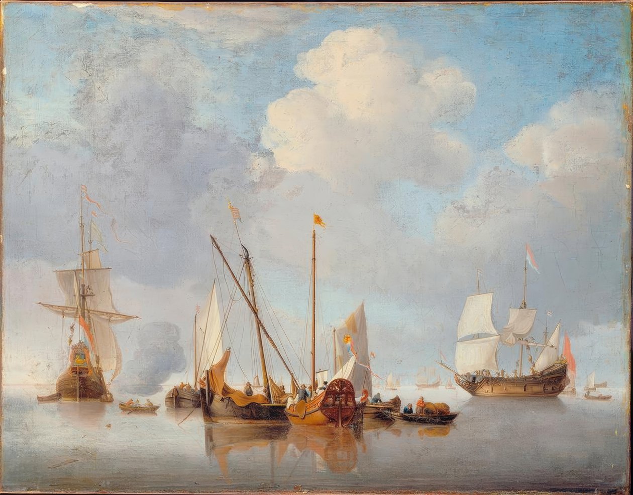 etter W. v. d. Velde d. J., en pause av Willem van de Velde the Younger