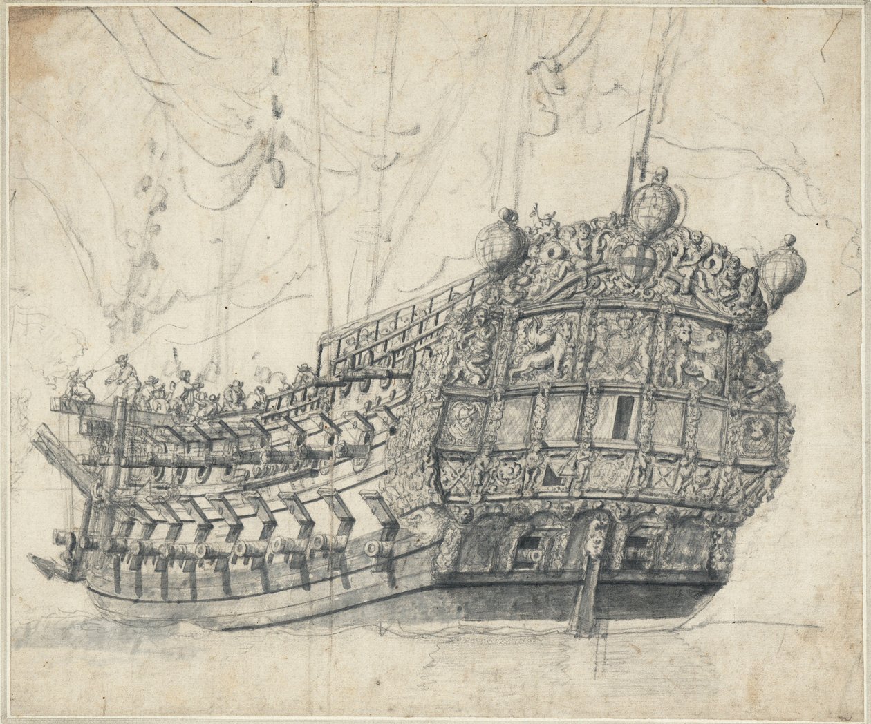  av Willem van de the Elder Velde