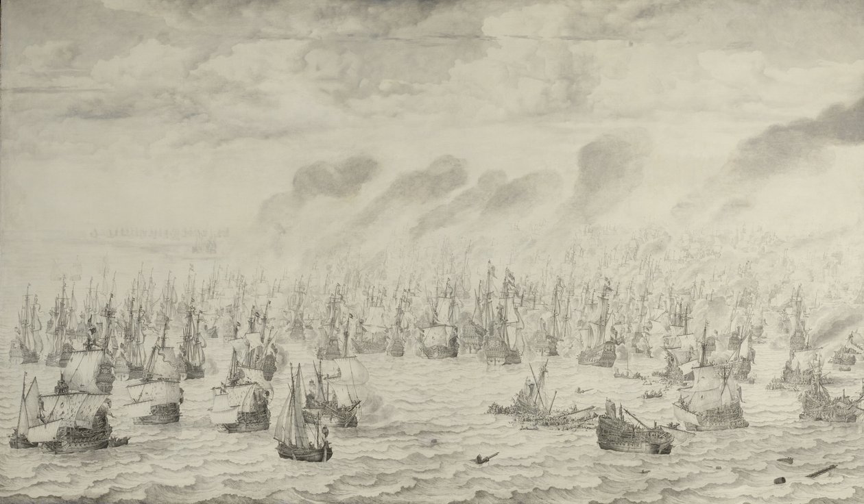 Slaget ved Terheide av Willem van de the Elder Velde