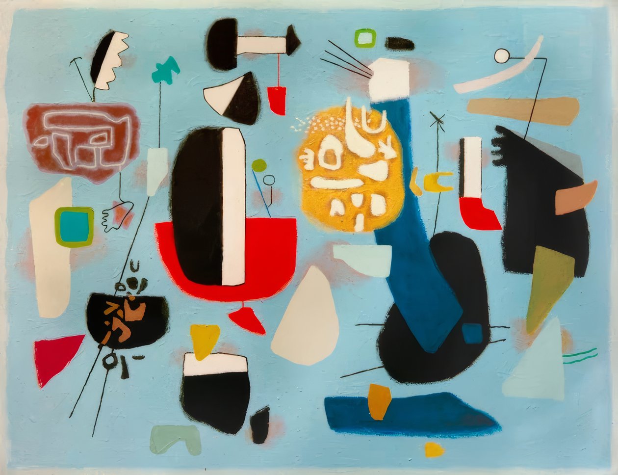 Dialog Rødblå av Willi Baumeister