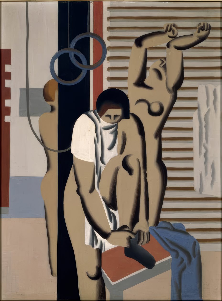 Kvinner i treningsstudioet av Willi Baumeister