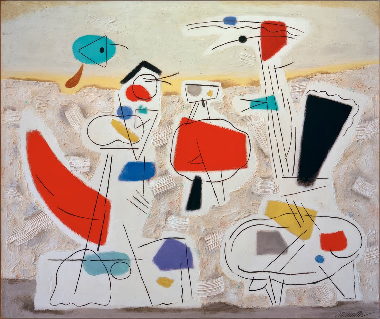 Muntert landskap II av Willi Baumeister