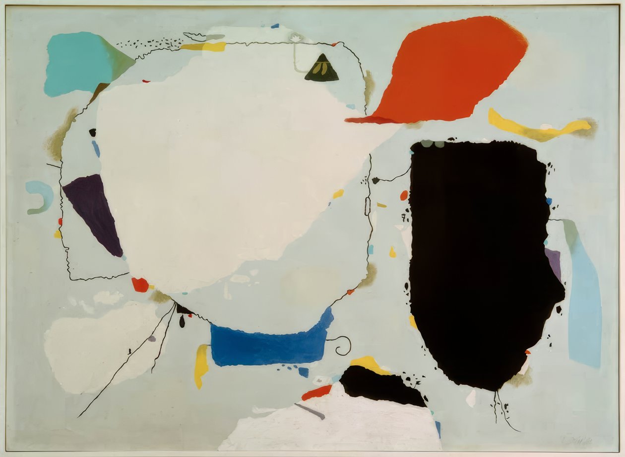 Monturi på rødt og blått av Willi Baumeister