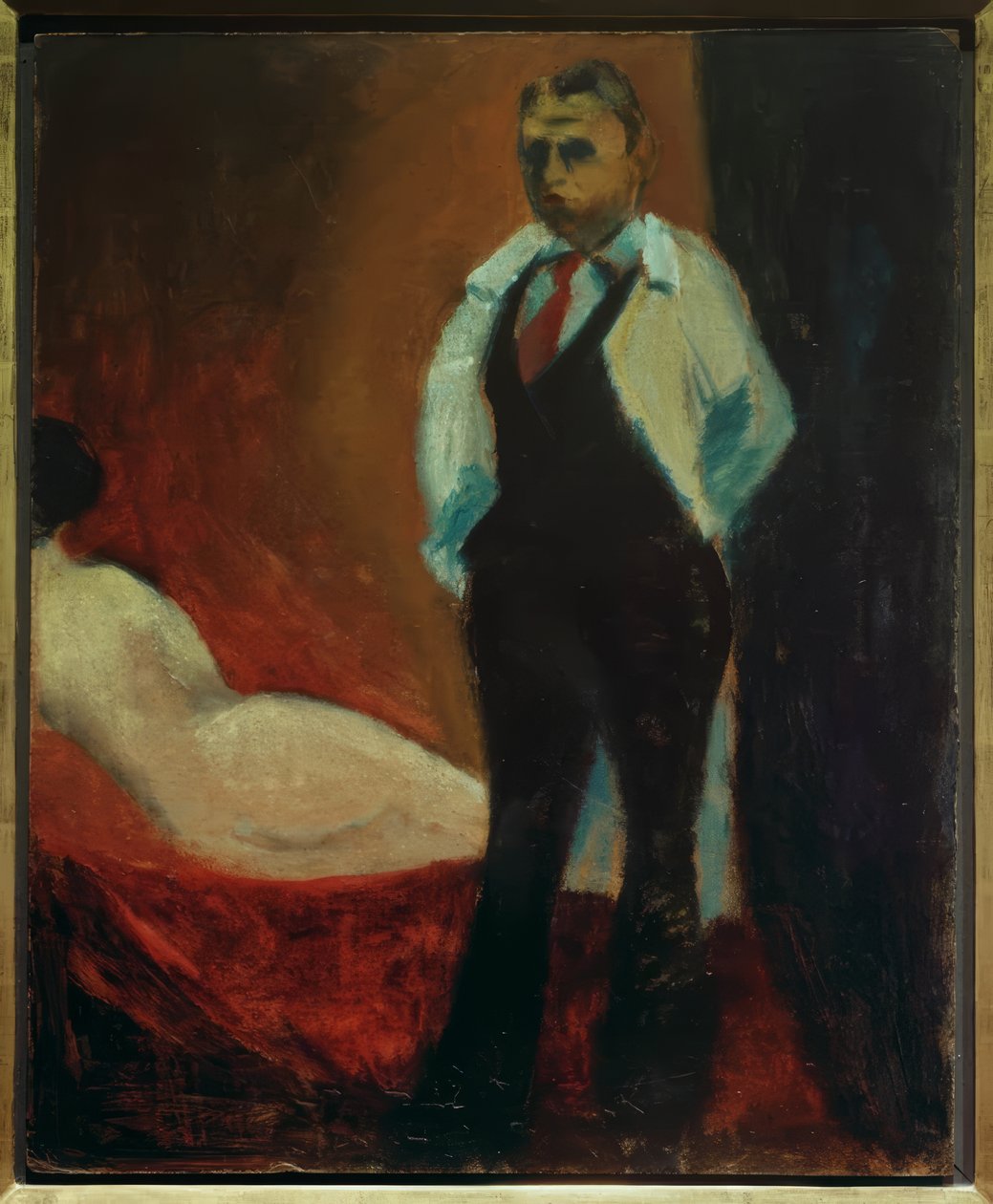 Selbstporträt im Atelier von Willi Baumeister