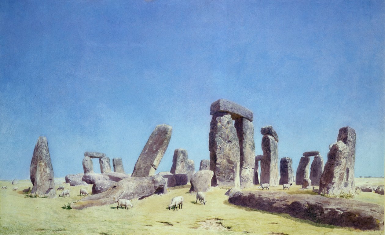Sauer på Stonehenge (wc) av Joseph Mallord William Turner