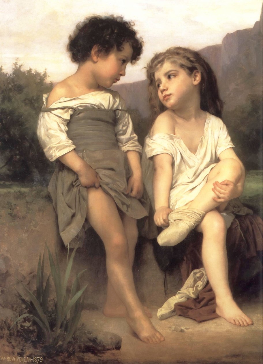 På kanten av bekken av William Adolphe Bouguereau