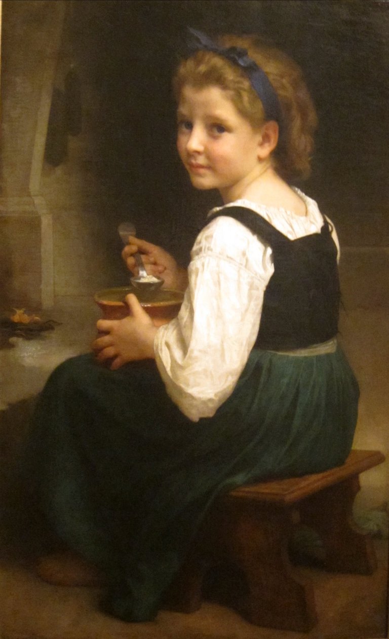 Jente som spiser grøt av William Adolphe Bouguereau
