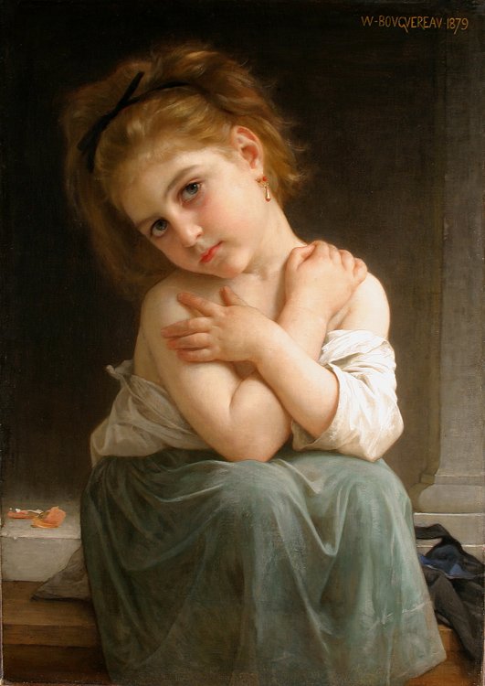 La Frileuse av William Adolphe Bouguereau