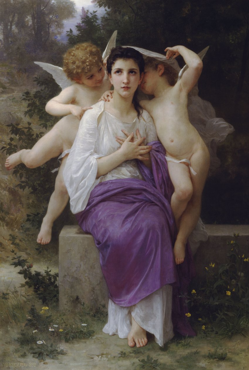 Oppvåkning av hjertet (1892) av William Adolphe Bouguereau