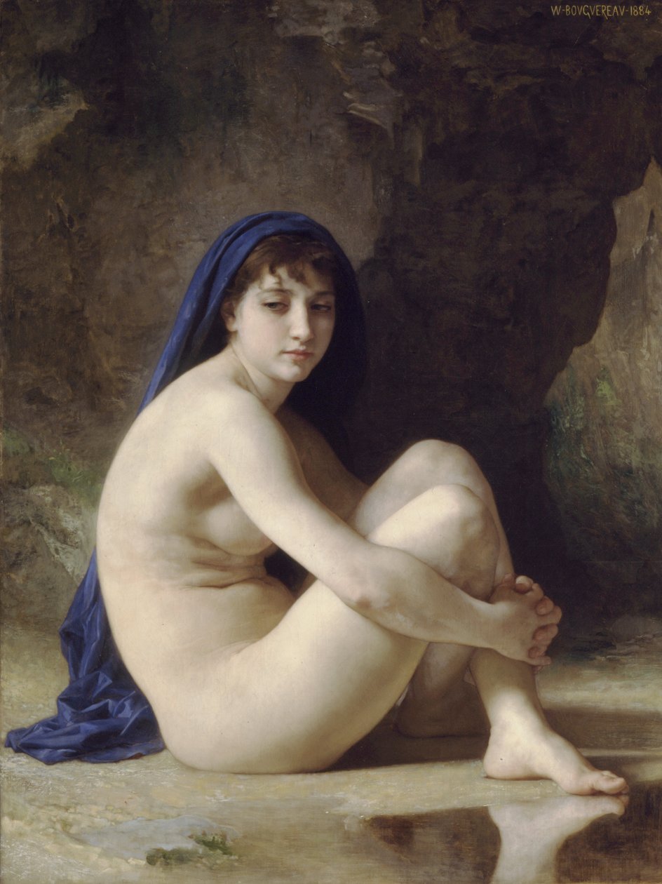 Sittende naken av William Adolphe Bouguereau