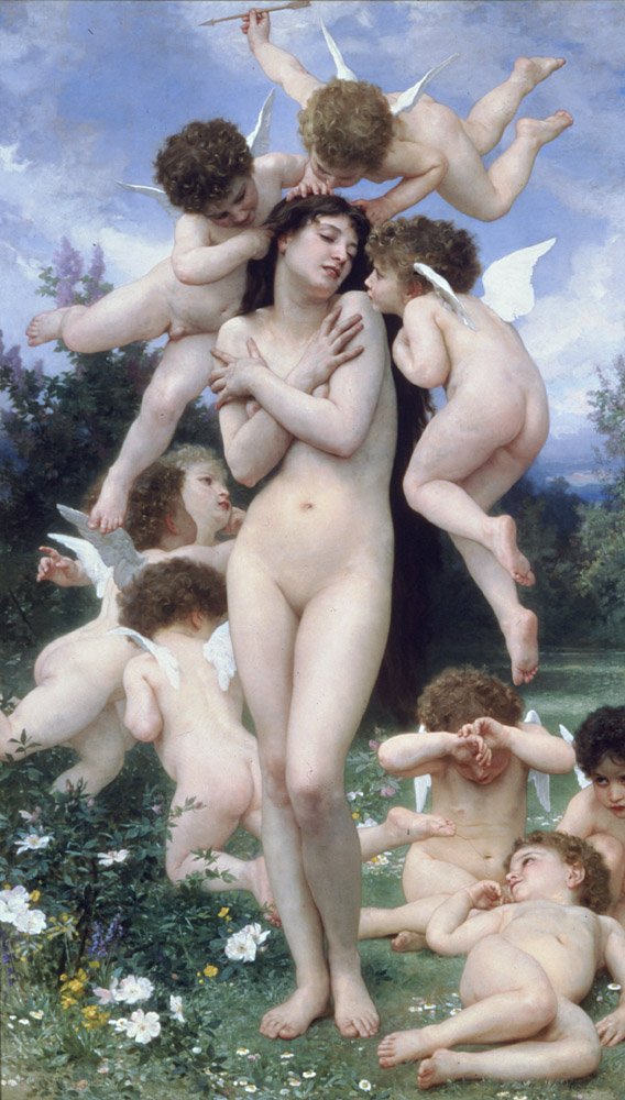 Våren av William Adolphe Bouguereau