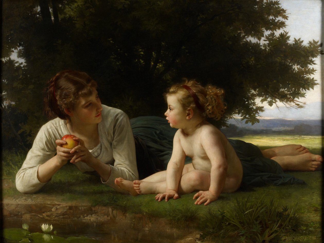 Fristelse, 1880 av William Adolphe Bouguereau