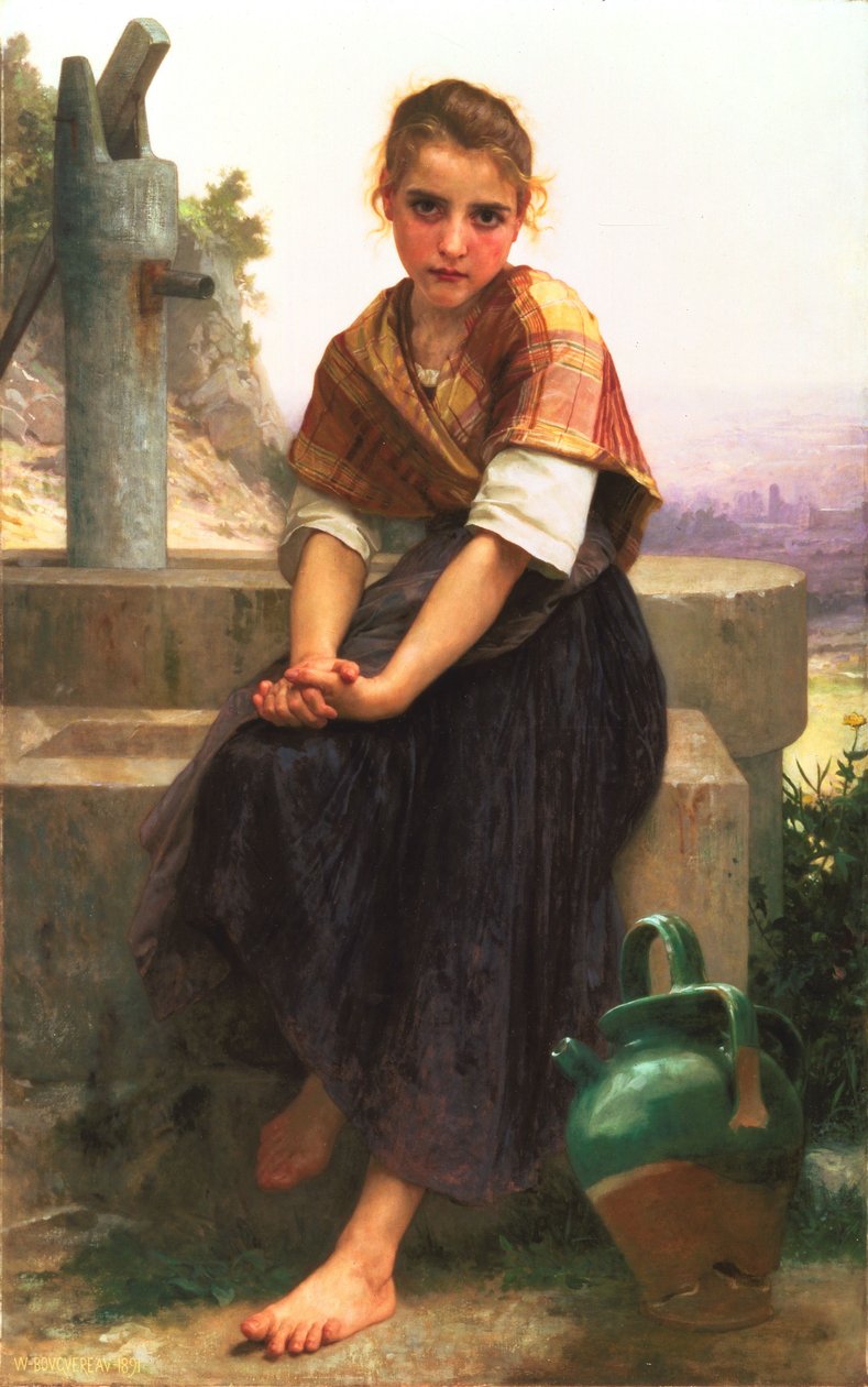 The Broken Pitcher av William Adolphe Bouguereau