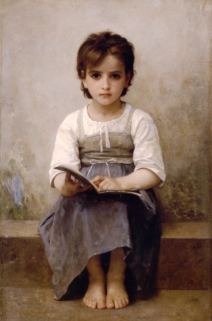 Den vanskelige leksjonen av William Adolphe Bouguereau