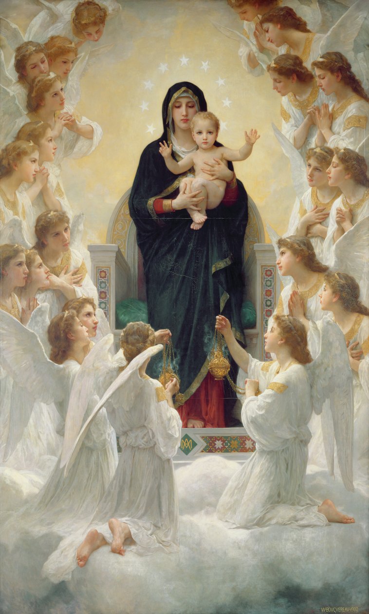 Jomfruen med engler av William Adolphe Bouguereau