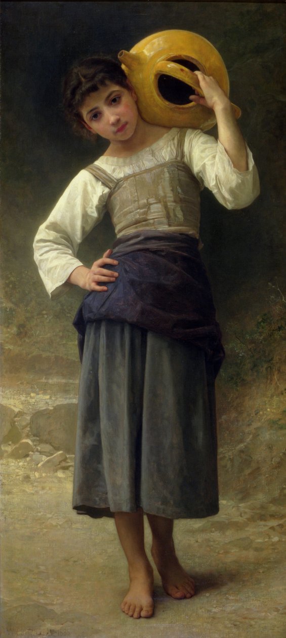 Vannjenta (Ung jente som går til våren) 1885 av William Adolphe Bouguereau
