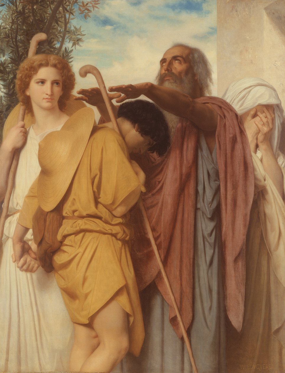 Tobias mottar sin fars velsignelse, 1860 av William Adolphe Bouguereau