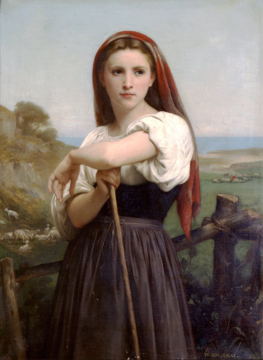 Ung hyrdeinne av William Adolphe Bouguereau