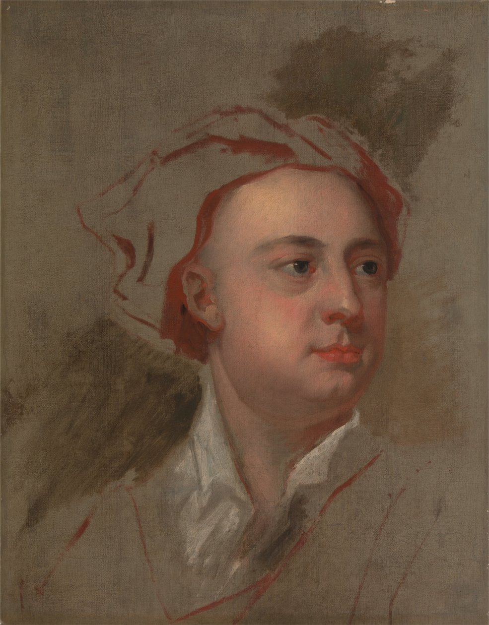 En uferdig studie av sjefen for James Thomson av William Aikman