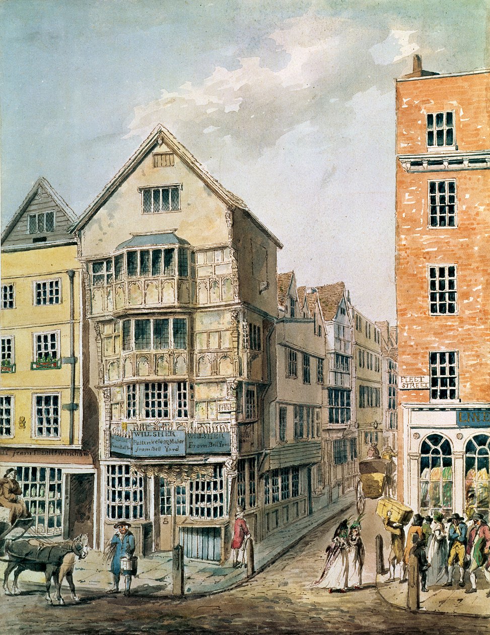 Hjørne av Fleet Street og Chancery Lane av William Alexander