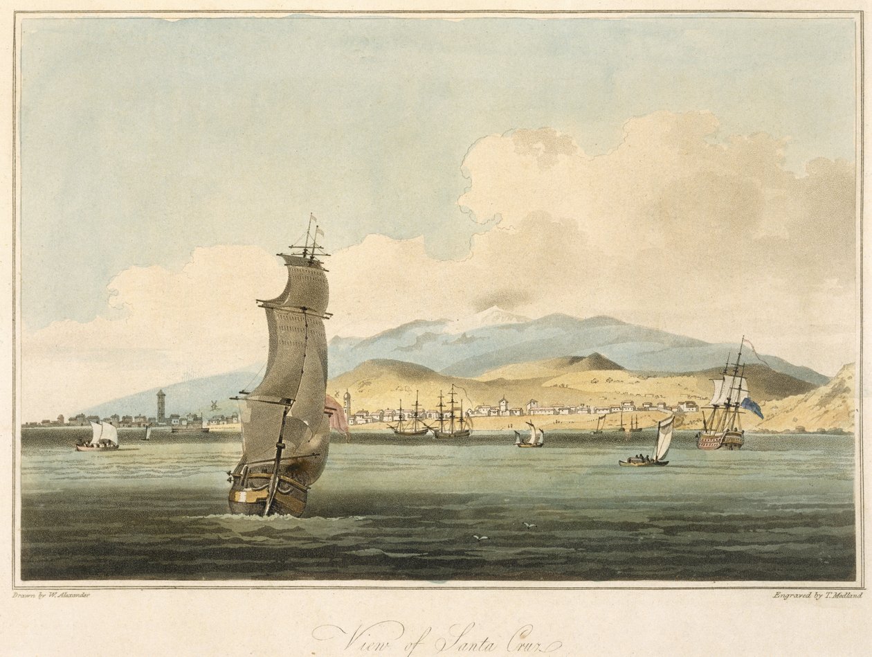 Utsikt over Santa Cruz, plate 3 fra 