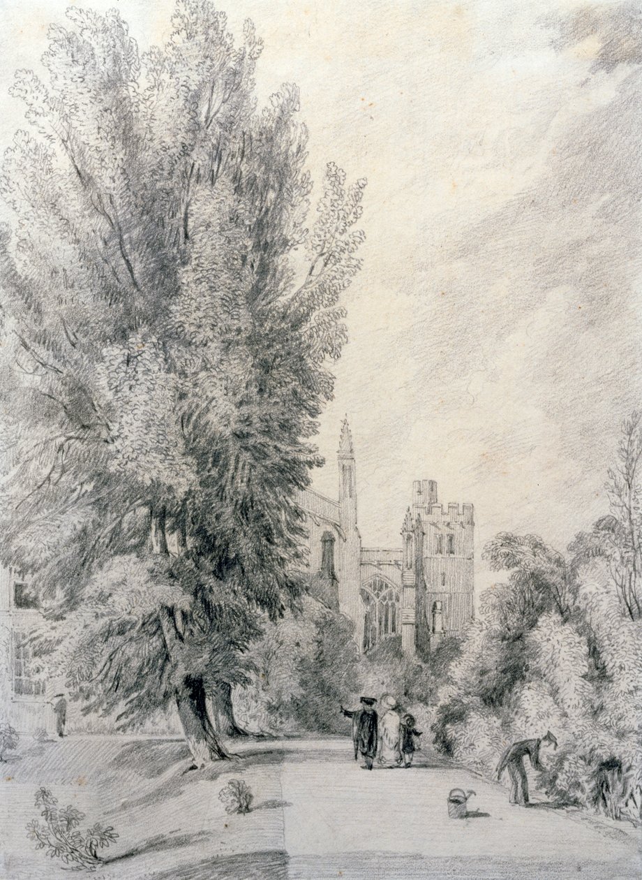 New College Garden, 1821 av William Alfred Delamotte
