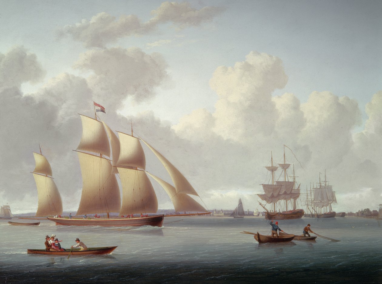 nederlandske og andre fartøyer utenfor Greenwich av William Anderson