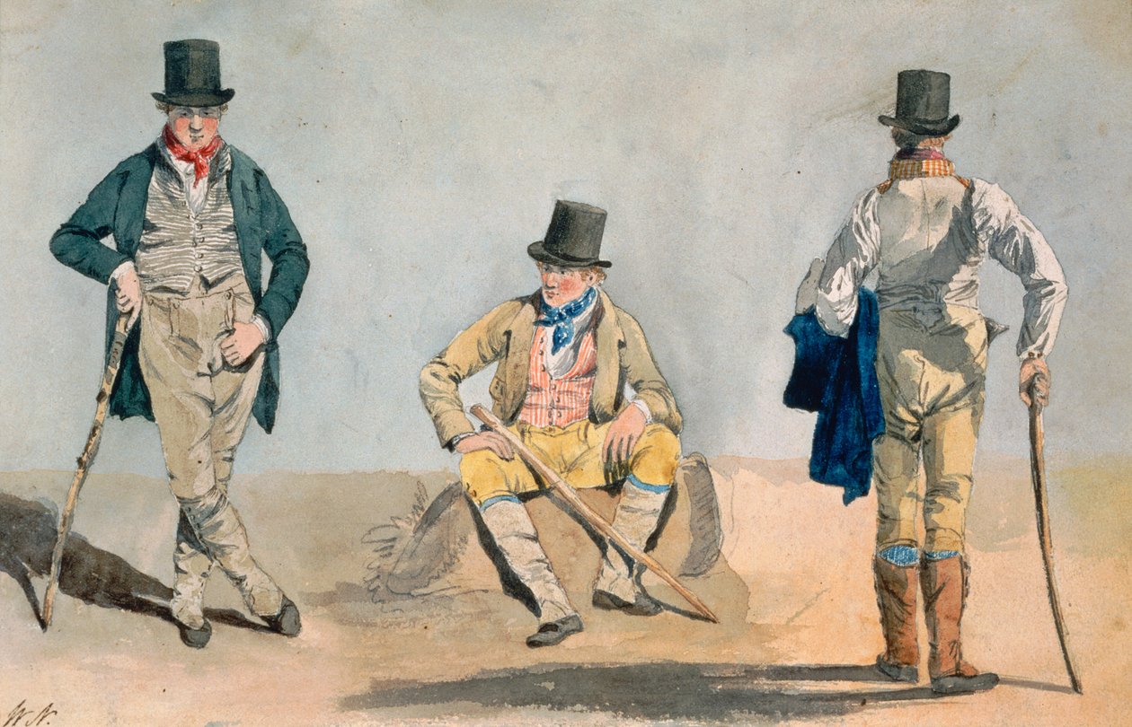 Et tri-portrett av arkitekten Anthony Salvin (1799-1881) av William Andrews Nesfield