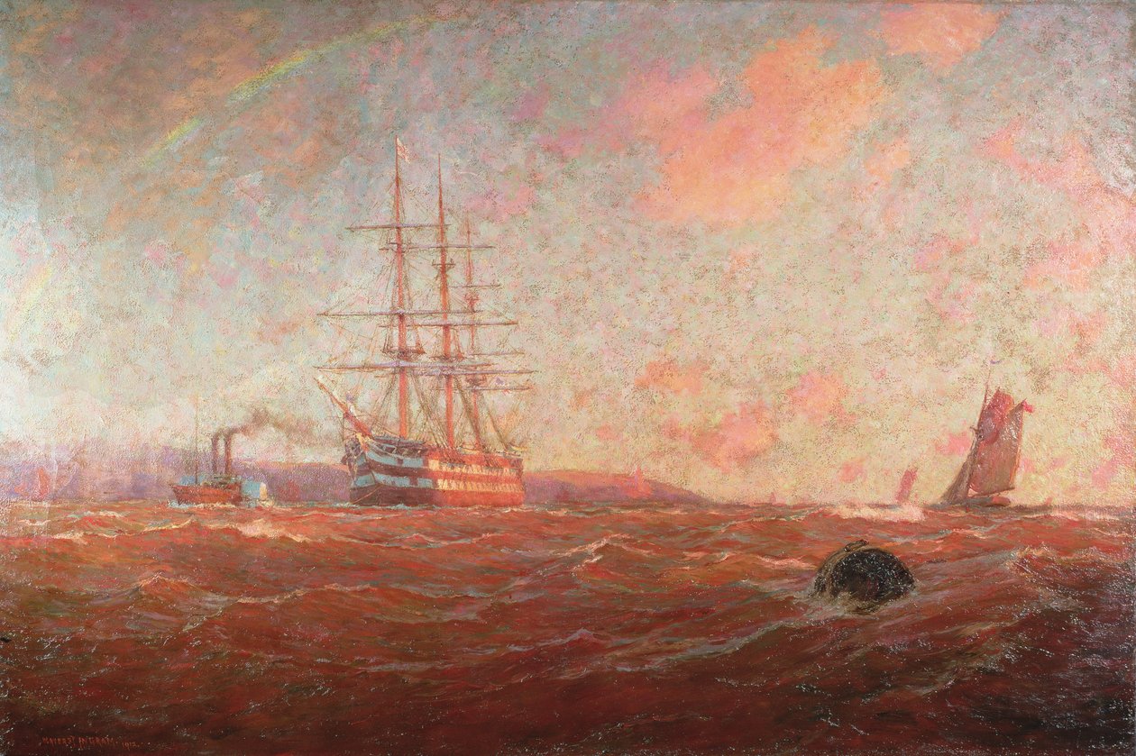 Hjemmehavnen, Falmouth, 1912 av William Ayerst Ingram